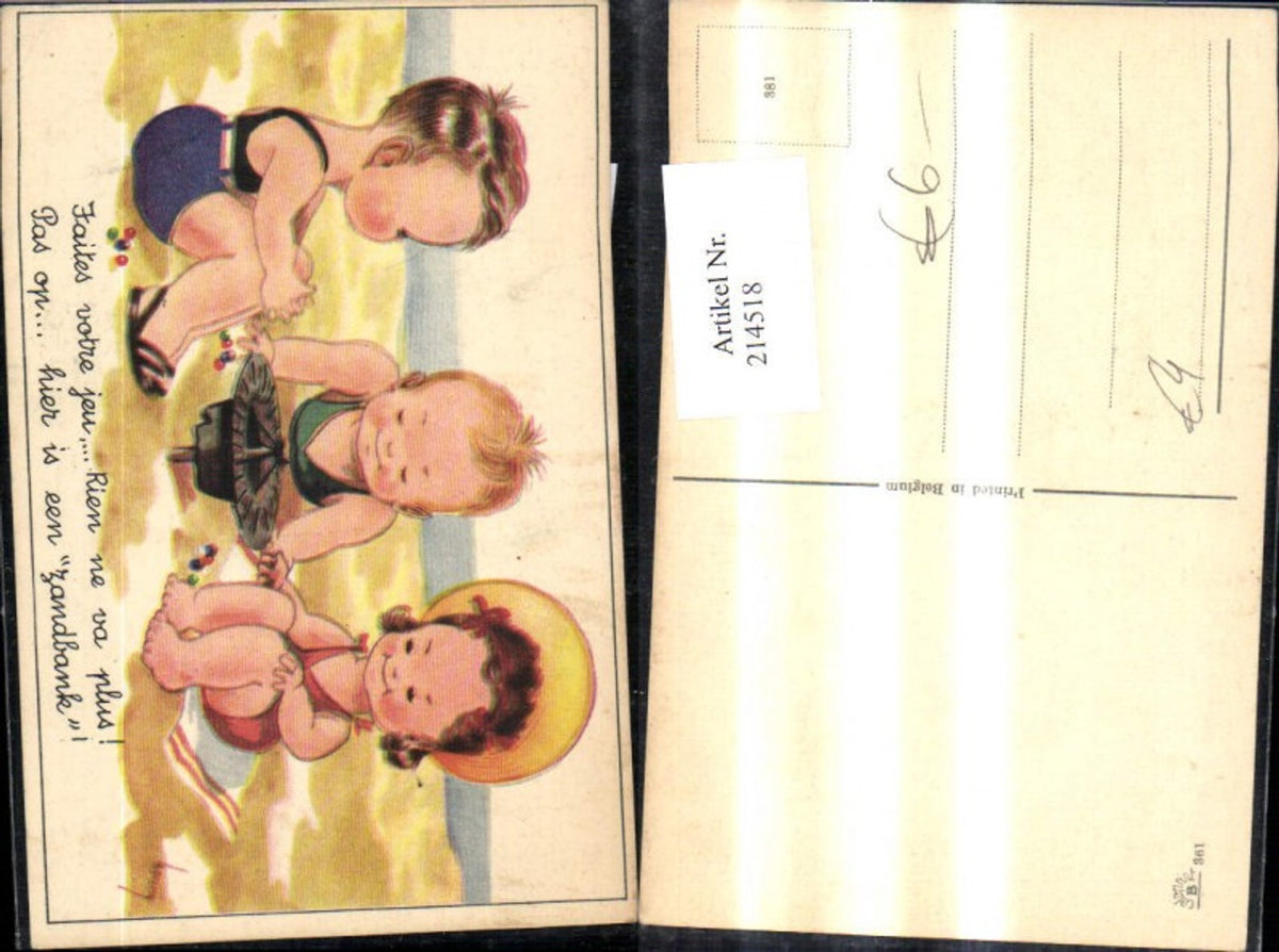 214518,Kind Kinder a. Strand Hut Spiel