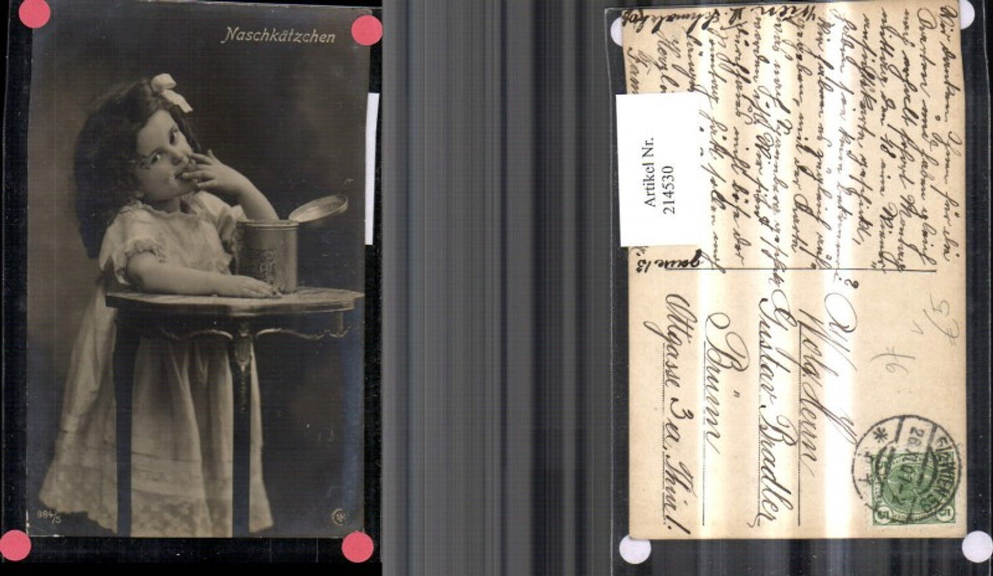 214530,Kind Mädchem Zucker Dose Naschkätzchen pub NPG 984/5