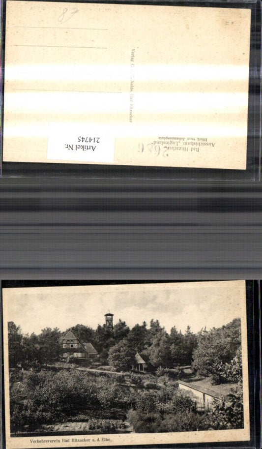 214745,Bad Hitzacker a. d. Elbe Ansicht Aussichtsturm Luginsland Blick v. Johannesplatz