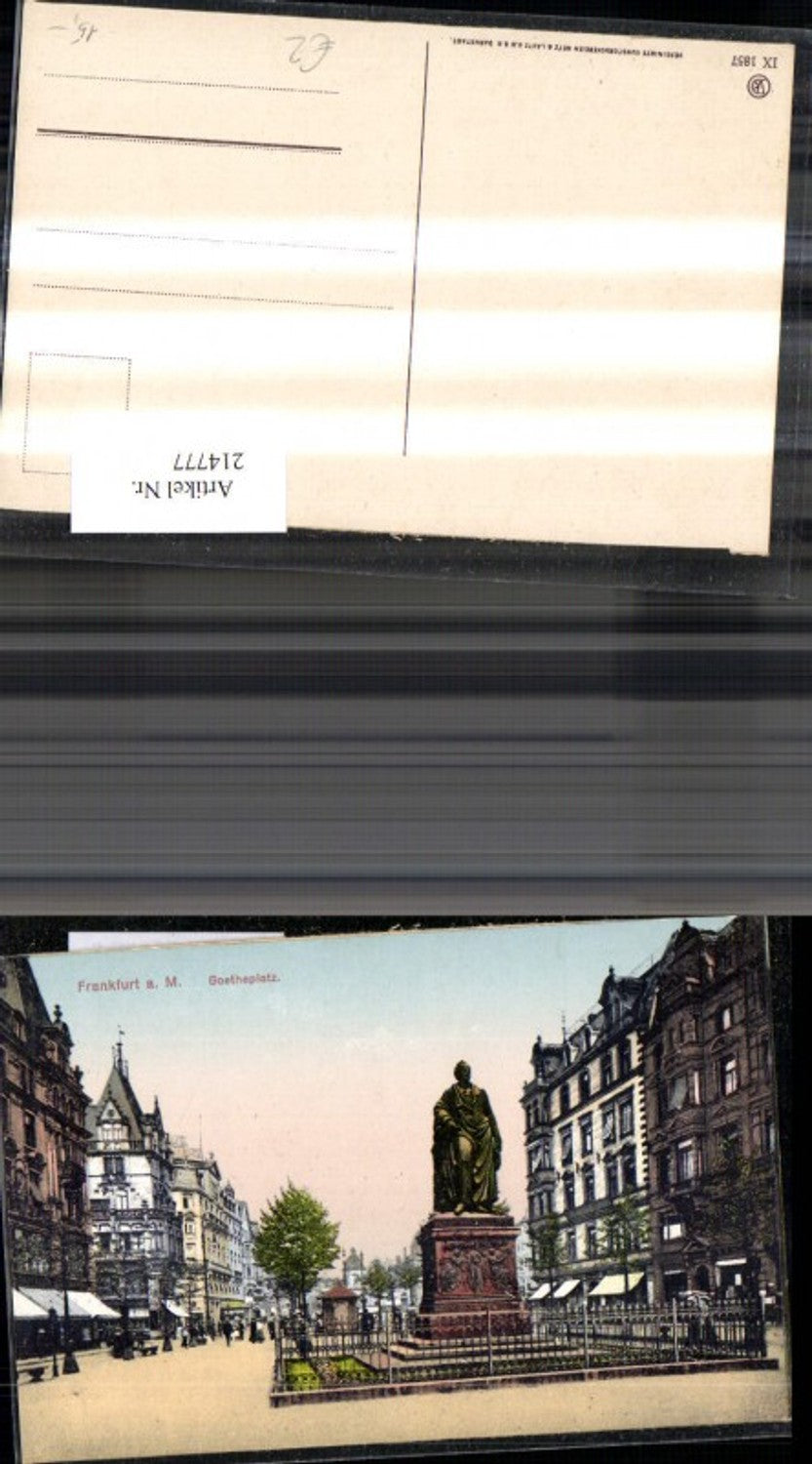 214777,Frankfurt a. Main Goetheplatz Statue Denkmal