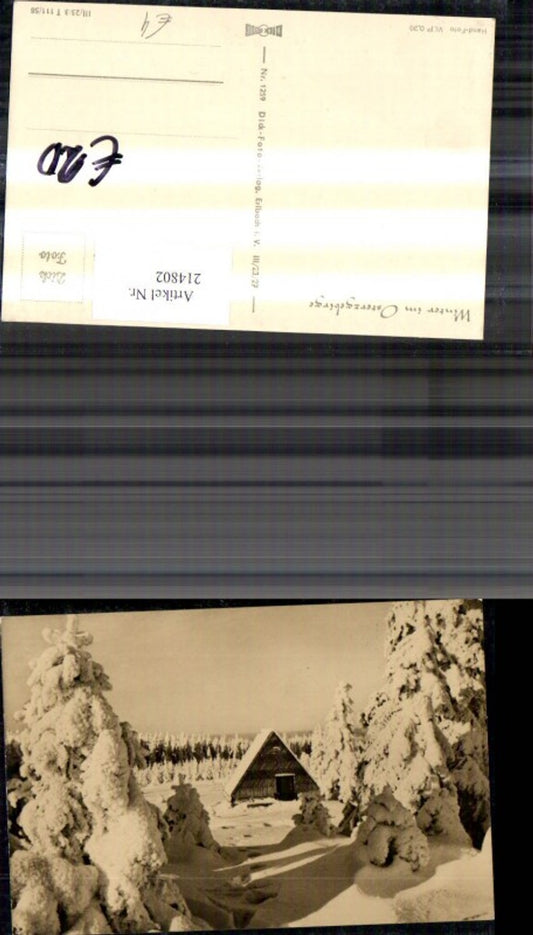 214802,Winter i. Osterzgebirge Hütte