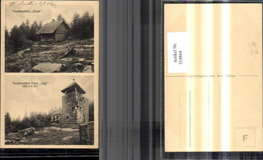 214864, Loffenau Teufelsmühle (Once Teufelsmühle Tower) Now Multi-image Ak