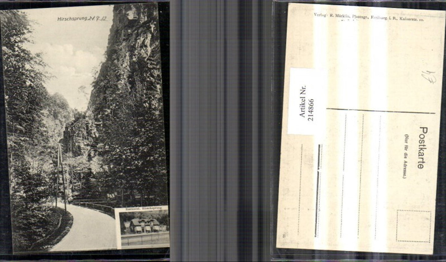 214866,Hirschsprung Mehrbild Ak Strassenansicht u. Restaurant Hirschsprung Höllental Schwarzwald