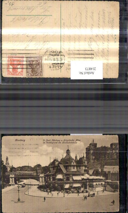214873,Hamburg St Pauli Fährhaus u. Helgoländer Allee i. Vordergrund d. Hochbahnbrücke