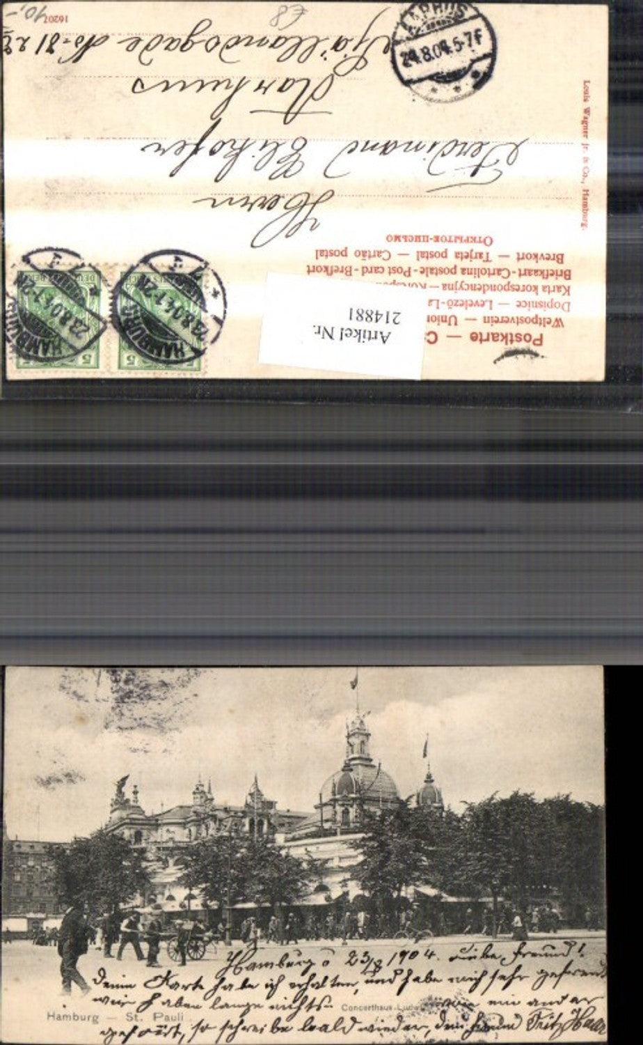 214881,Hamburg St Pauli Concerthaus Ludwig Konzerthaus