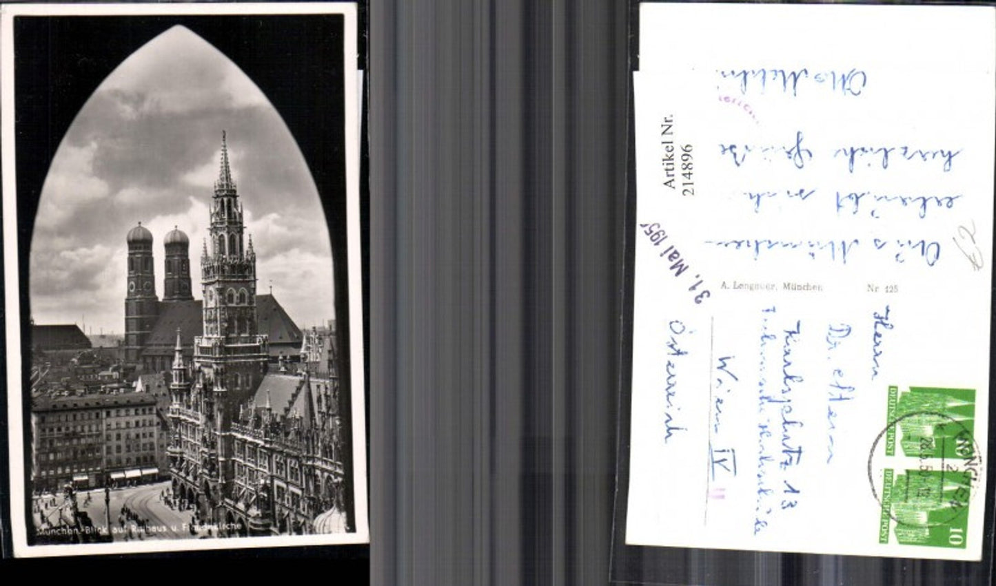 214896, Munich View of the Town Hall and Frauenkirche