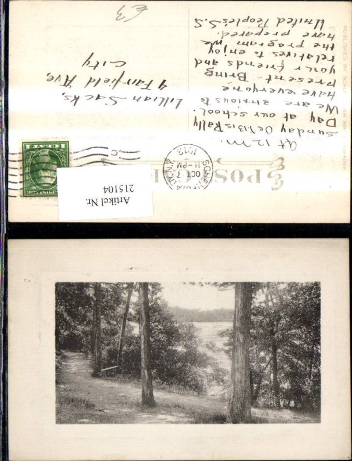 215104, Artist AK Forest Landscape Passepartout