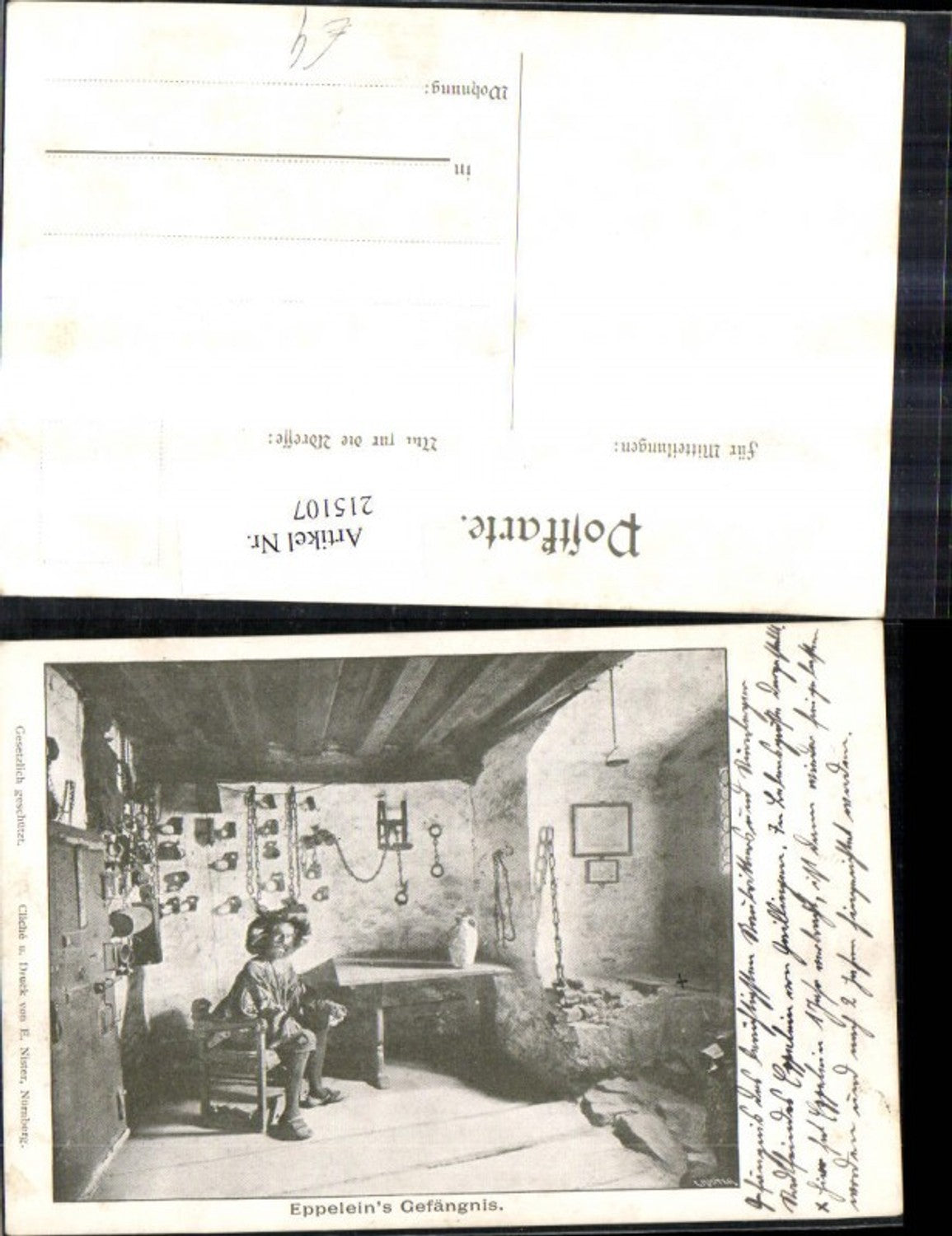 215107,Künstler Ak E. Nister Eppeleins Gefängnis