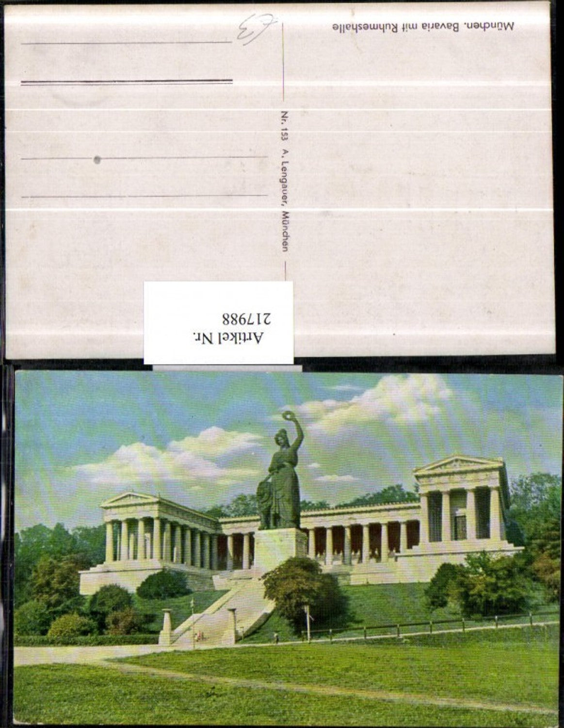 217988,München Bavaria m. Ruhmeshalle