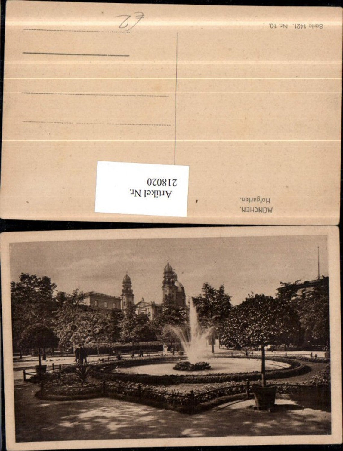 218020, Munich Hofgarten Garden Fountain Fountain