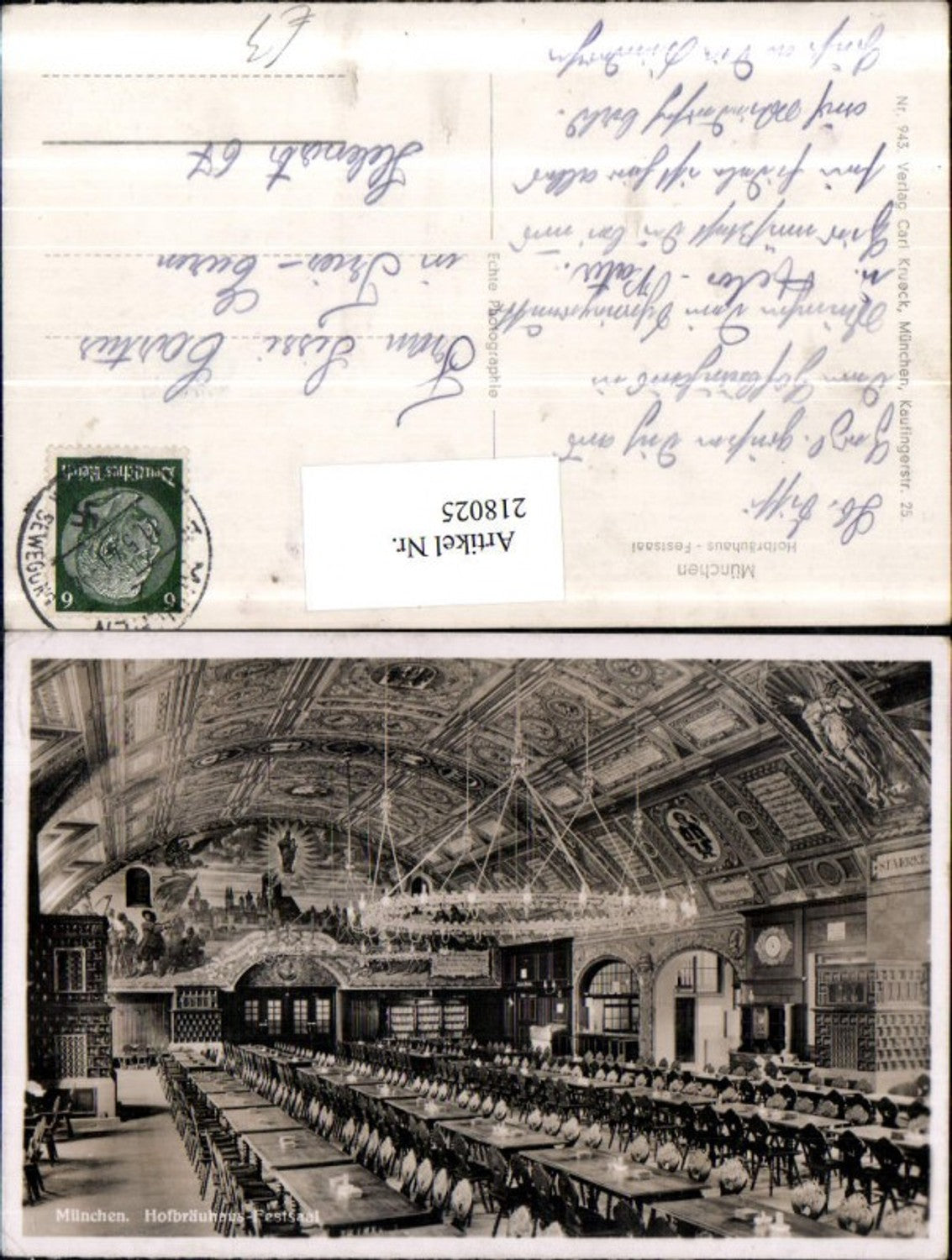 218025,München Hofbräuhaus Brauhaus Festsaal Innenansicht