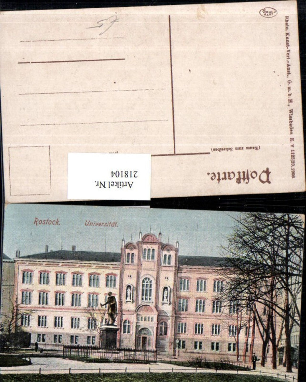 218104,Rostock Universität m. Denkmal