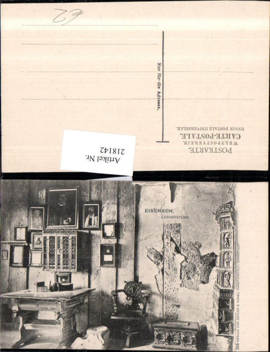 218142,Eisenach Lutherstube Innenansicht