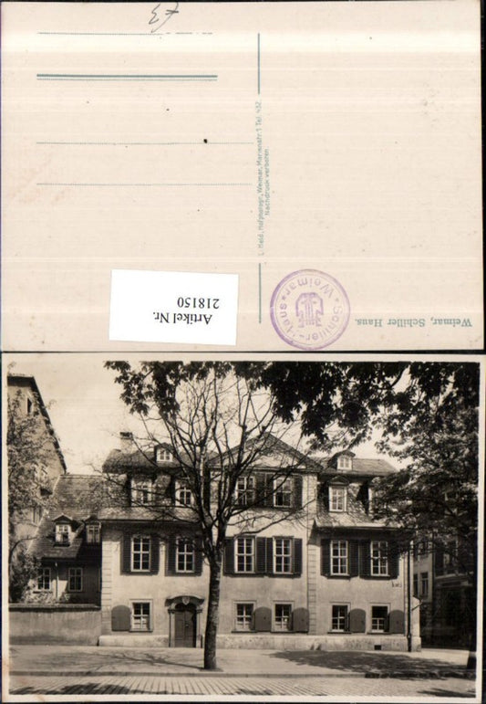 218150,Weimar Schiller Haus Hausansicht