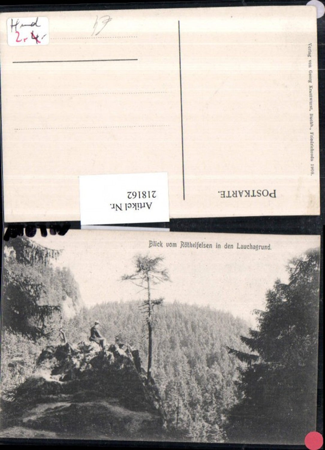 218162, View from the Röthelfelsen in Lauchagrund