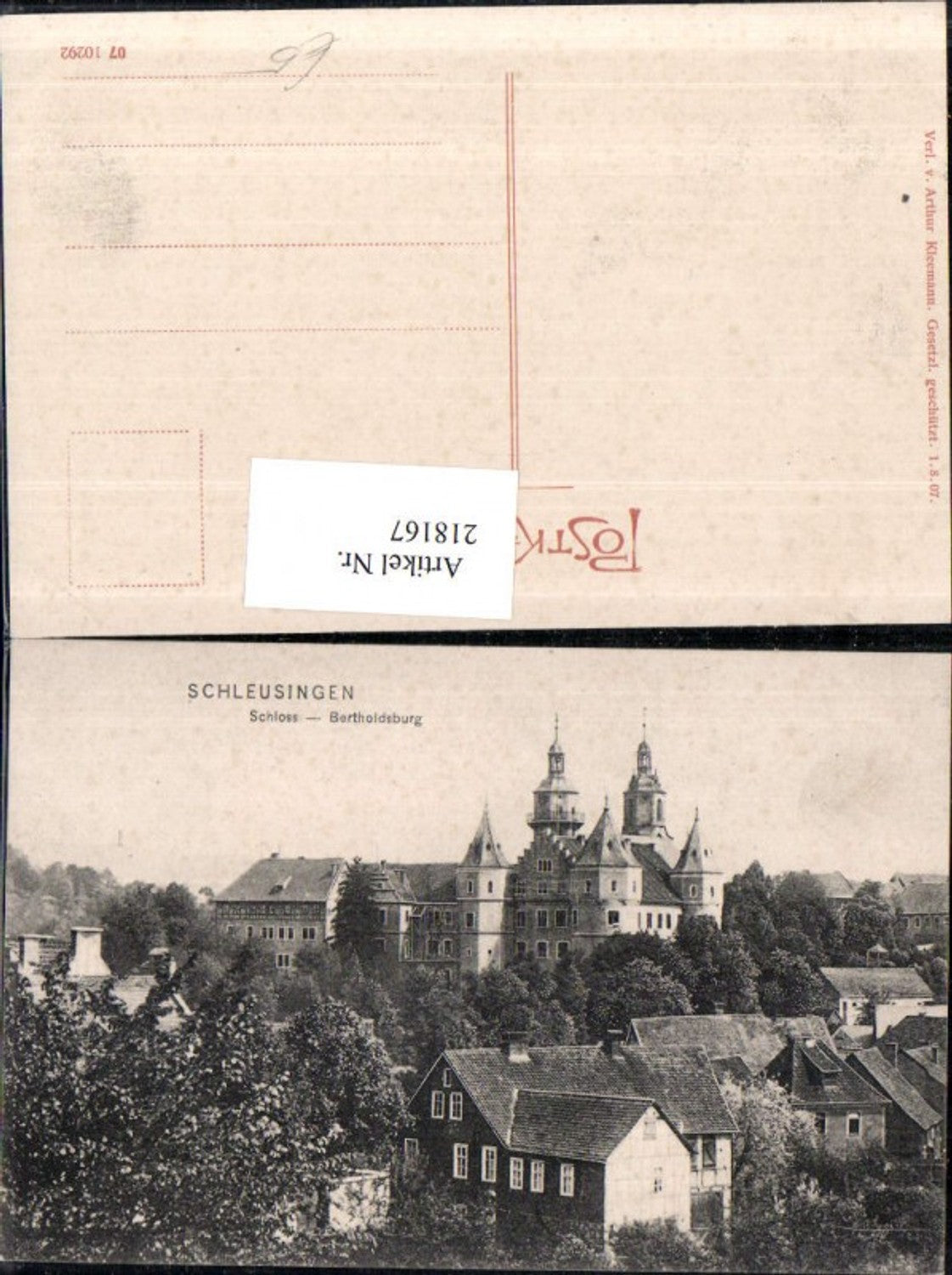218167, Schleusingen Bertholsburg Castle