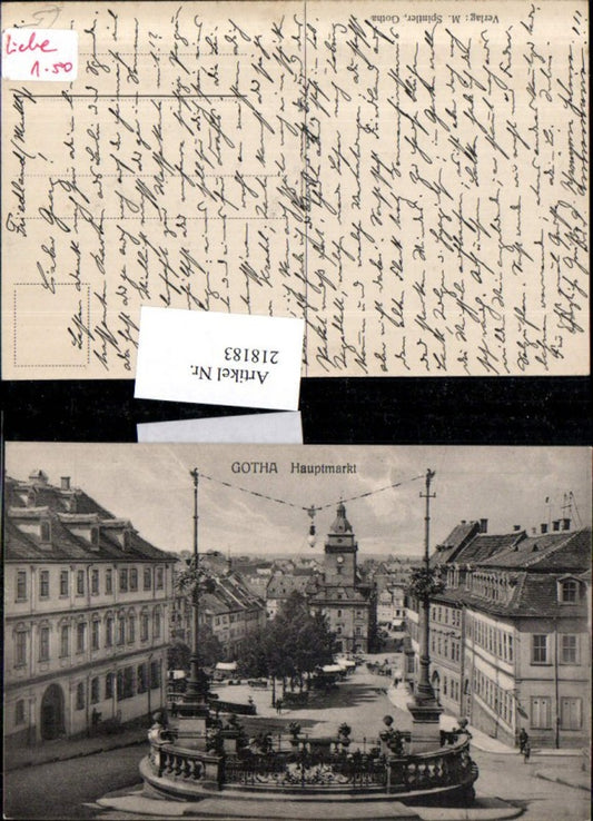 218183,Gotha Hauptmarkt Markt Stadtansicht