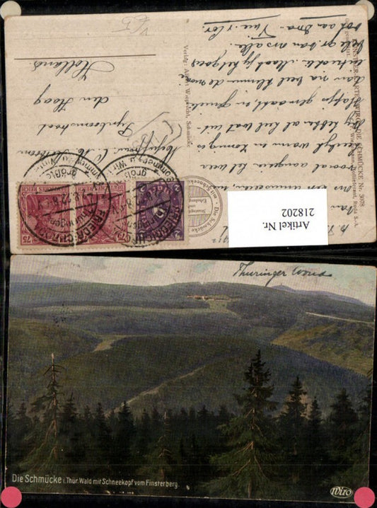 218202,Die Schmücke i. Thüringer Wald m. Schneekopf v. Finsterberg pub WIRO Wiedemann Verlag