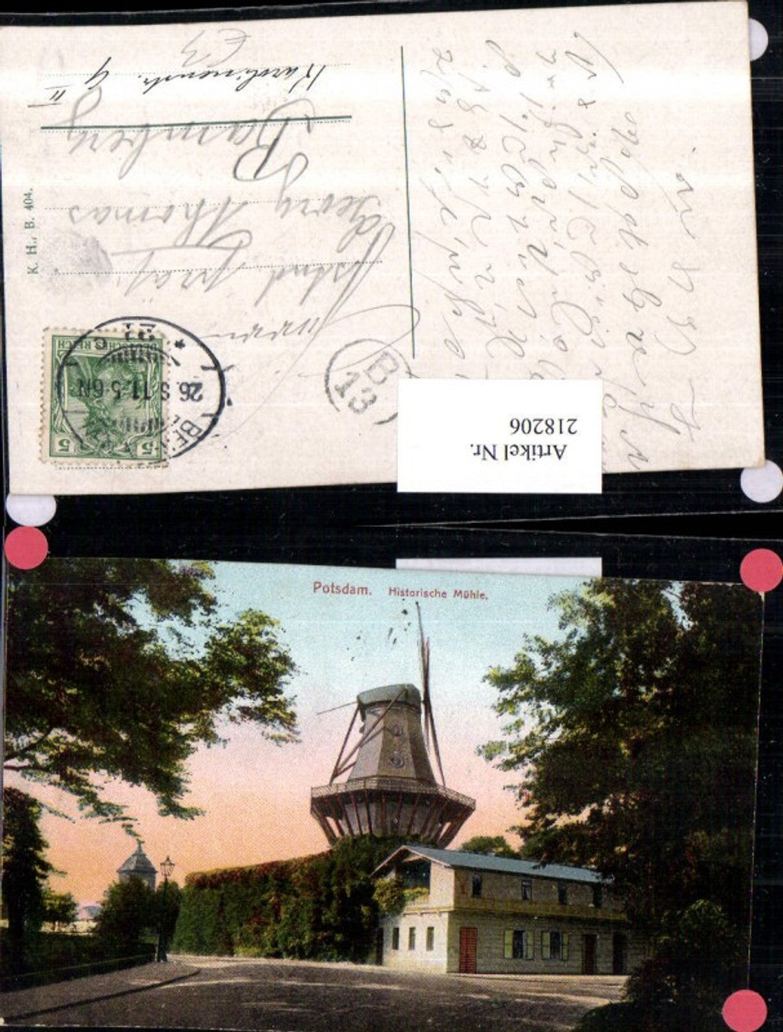 218206,Potsdam Historische Mühle Windmühle Straßenansicht