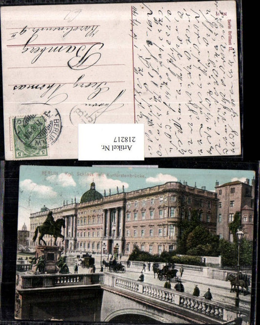 218217,Berlin Königliches Schloss m. Kurfürstenbrücke Brücke