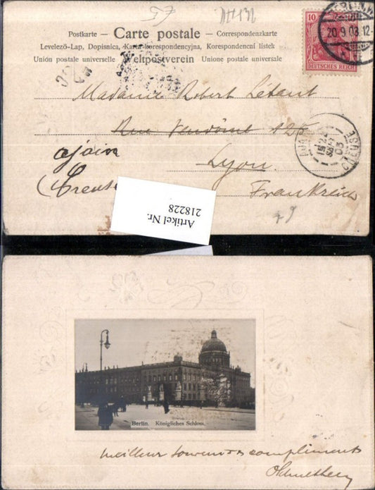 218228,Präge AK Berlin Königliches Schloss