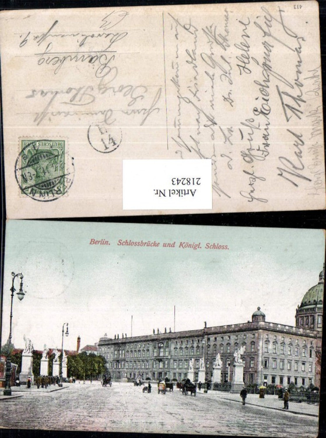 218243,Berlin Schlossbrücke Brücke u. Königliches Schloss Straßenansicht