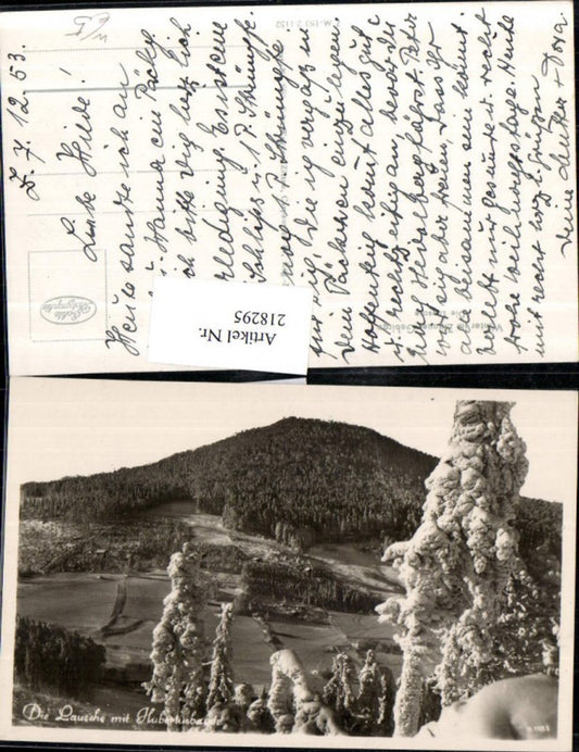 218295,Winter im Zittauer Gebirge Die Lausche m. Hubertusbaude b. Waltersdorf Großschönau