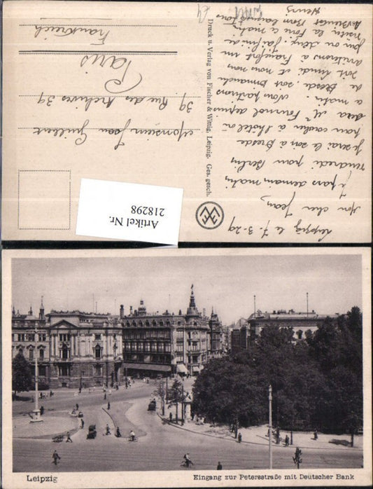 218298,Leipzig Eingang zur Petersstraße m. Deutscher Bank