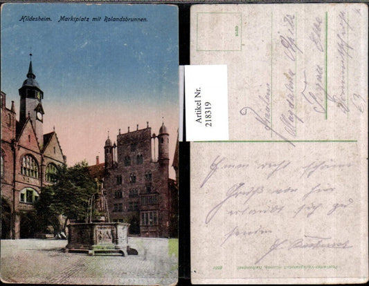 218319,Hildesheim Marktplatz m. Rolandsbrunnen Brunnen