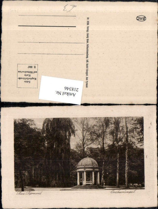 218346,Präge AK Bad Pyrmont Erdbeertempel Tempel