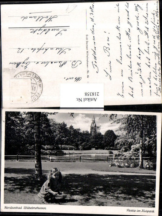 218358,Nordseebad Wilhelmshaven Partie im Kurpark