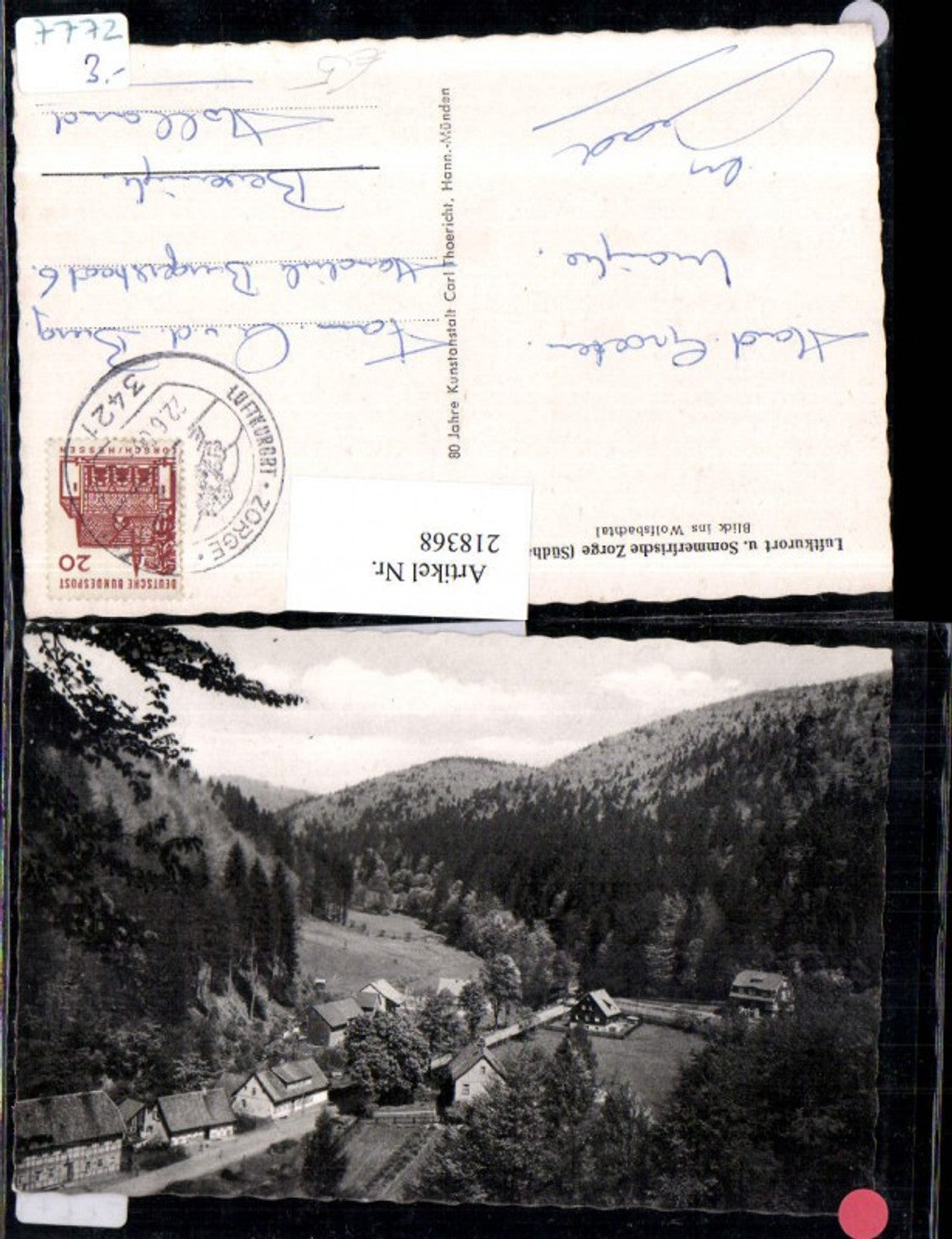 218368,Zorge Südharz Teilansicht Blick ins Wolfsbachtal