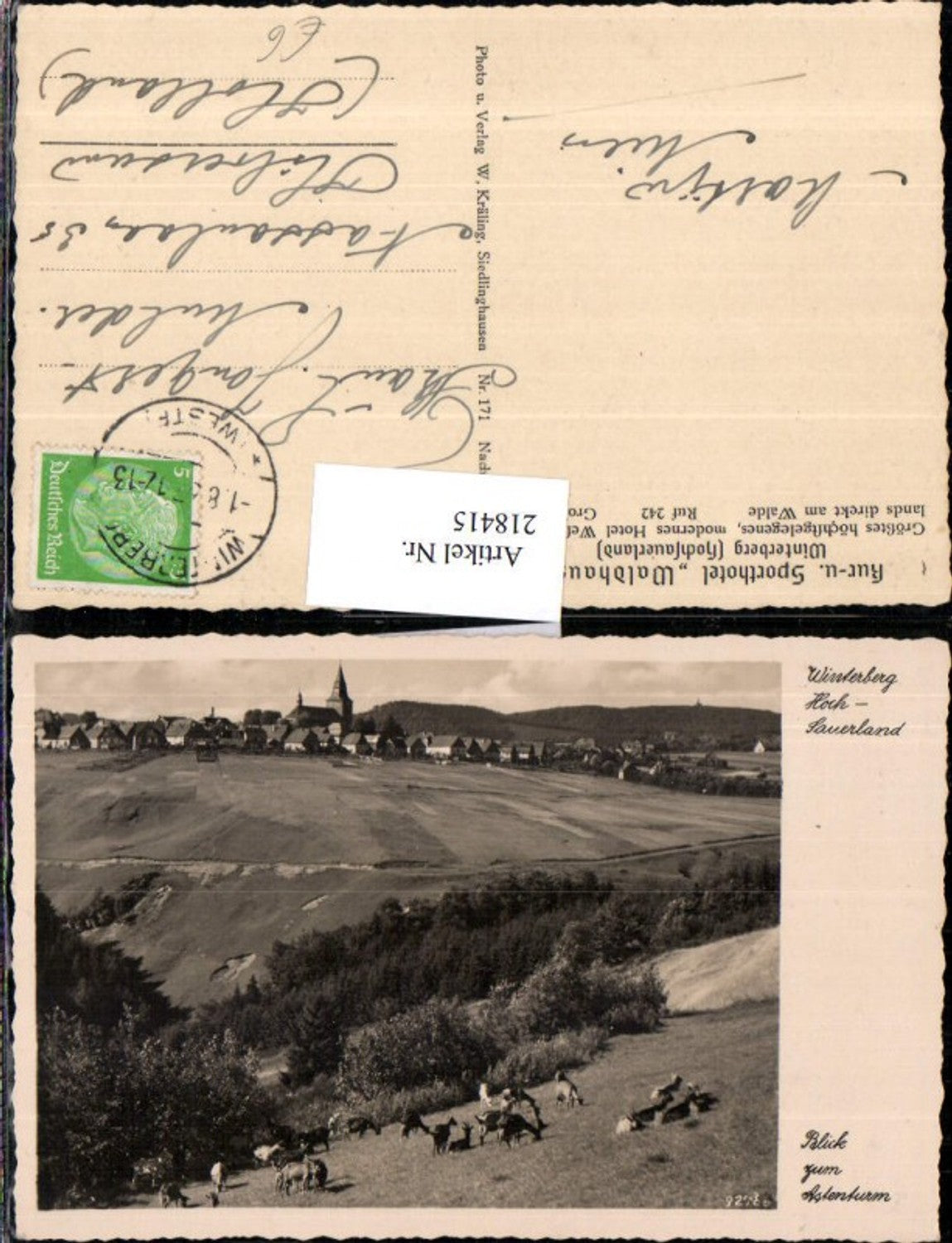218415,Winterberg Hochsauerland Blick zum Astenturm