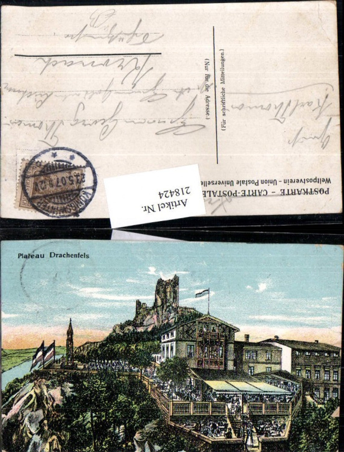 218424,Plateau Drachenfels m. Ruine b. Königswinter