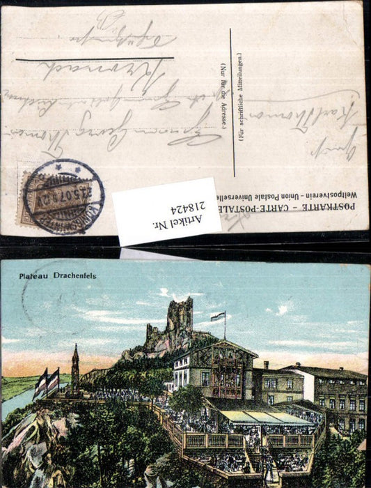 218424,Plateau Drachenfels m. Ruine b. Königswinter
