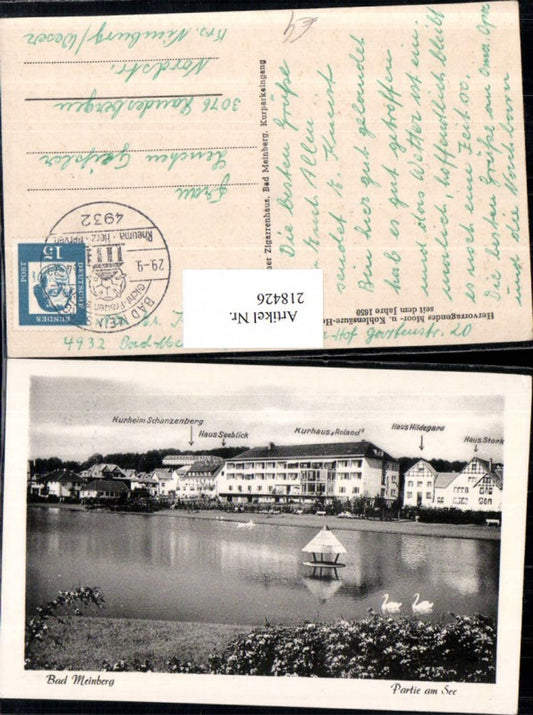218426,Bad Meinberg Partie a. See Haus Seeblick Hildegard u. Stork Kurhaus Roland u. Schanzenberg