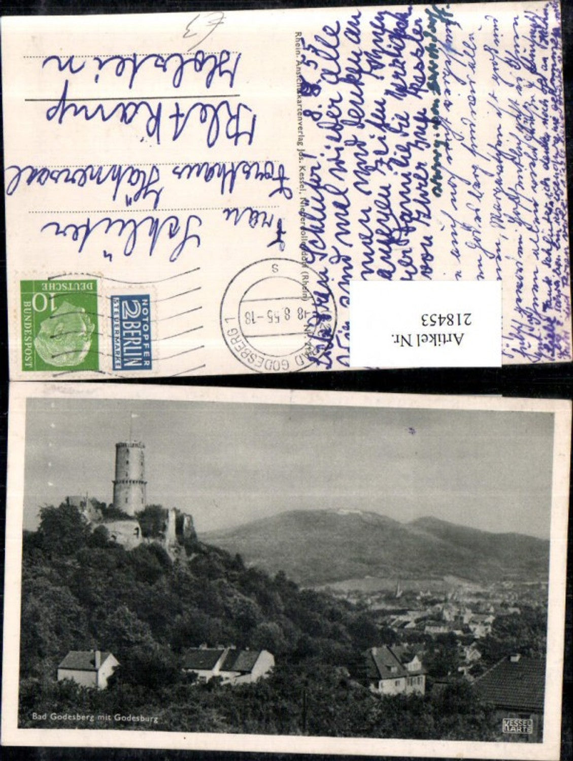 218453,Bad Godesberg Teilansicht m. Godesburg Burg