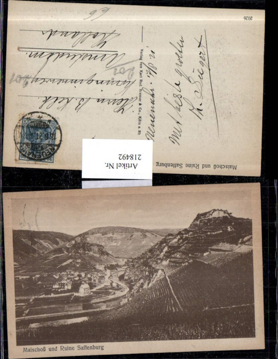 218492,Maischoß Totale u. Ruine Saffenburg