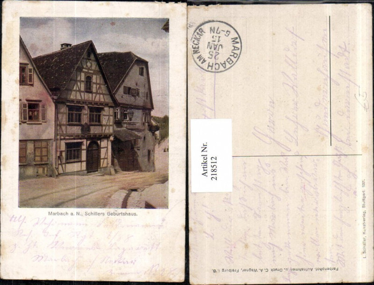 218512,Marbach a. Neckar Schillers Geburtshaus Hausansicht