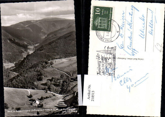 218513, View from Schauinsland in the Black Forest towards Hofsgrund and Feldberg