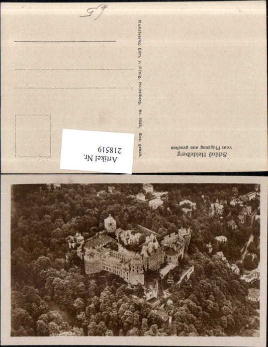 218519, Heidelberg Castle aerial photograph