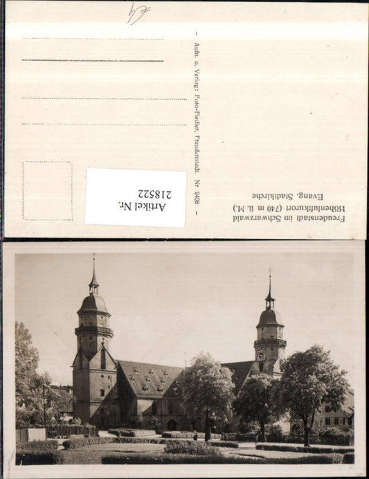 218522, Freudenstadt in the Black Forest, Evangelical City Church