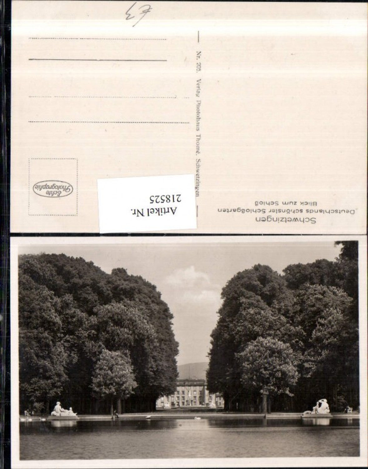 218525,Schwetzingen Schlossgarten m. Blick zum Schloss