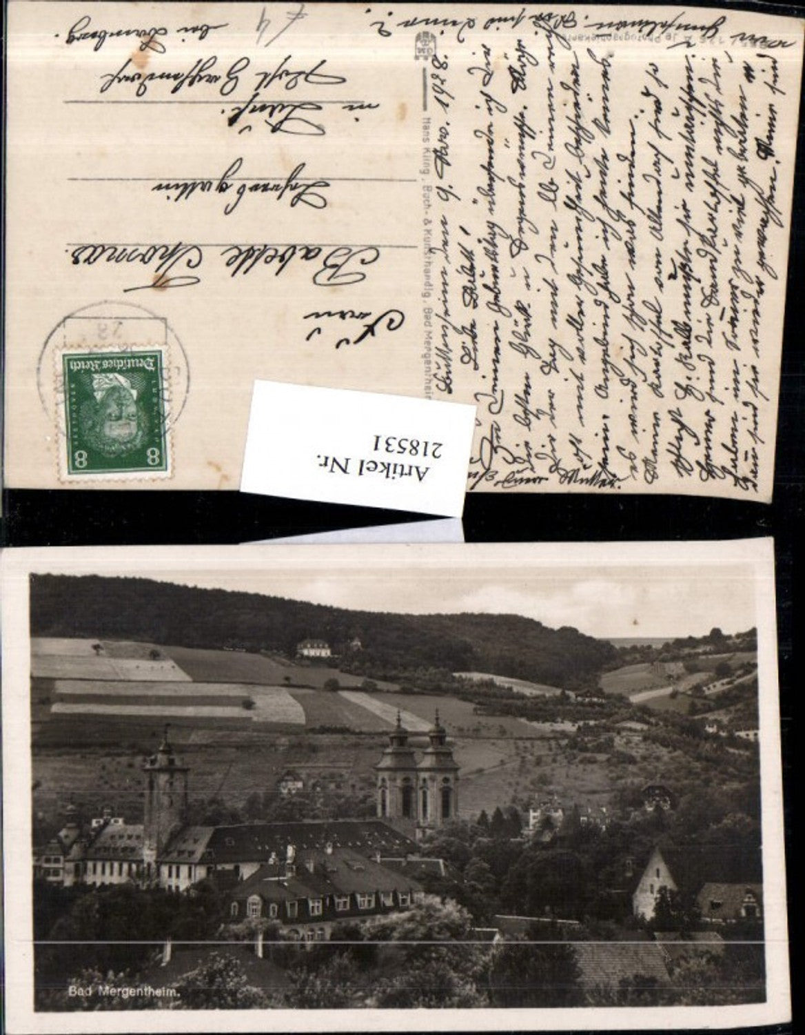 218531,Bad Mergentheim Teilansicht Kirche
