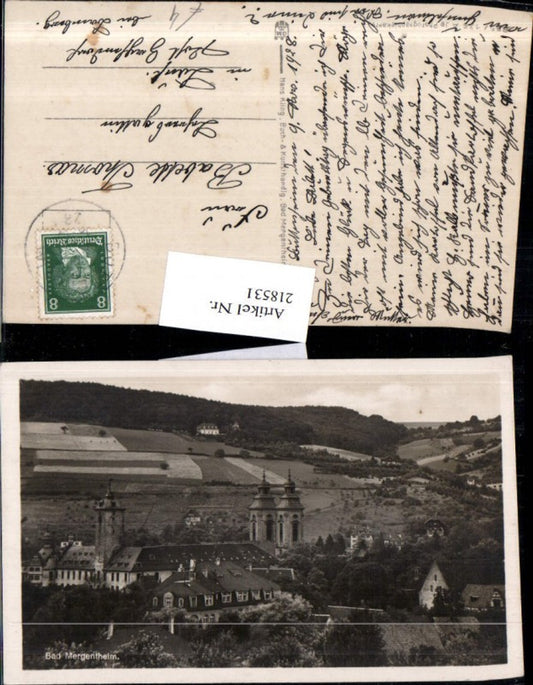 218531, Bad Mergentheim Partial view of church