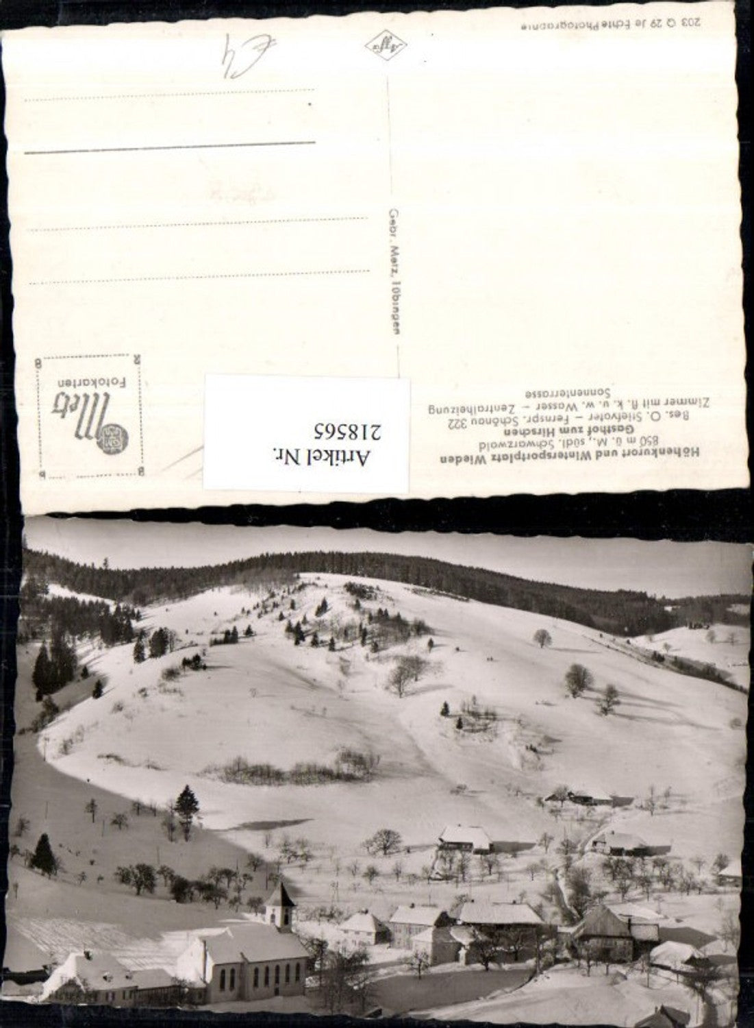 218565,Wieden im südl. Schwarzwald Teilansicht Winterbild