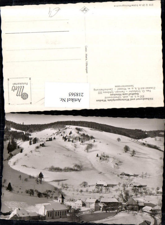 218565, Wieden in the southern Black Forest, partial view, winter scene