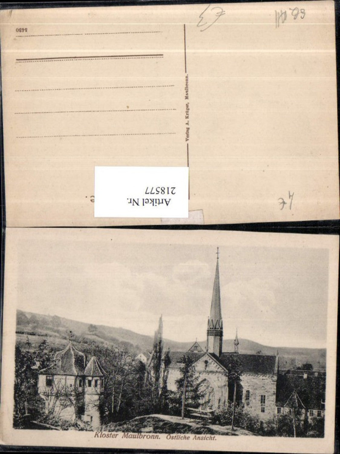 218577,Kloster Maulbronn Östliche Ansicht