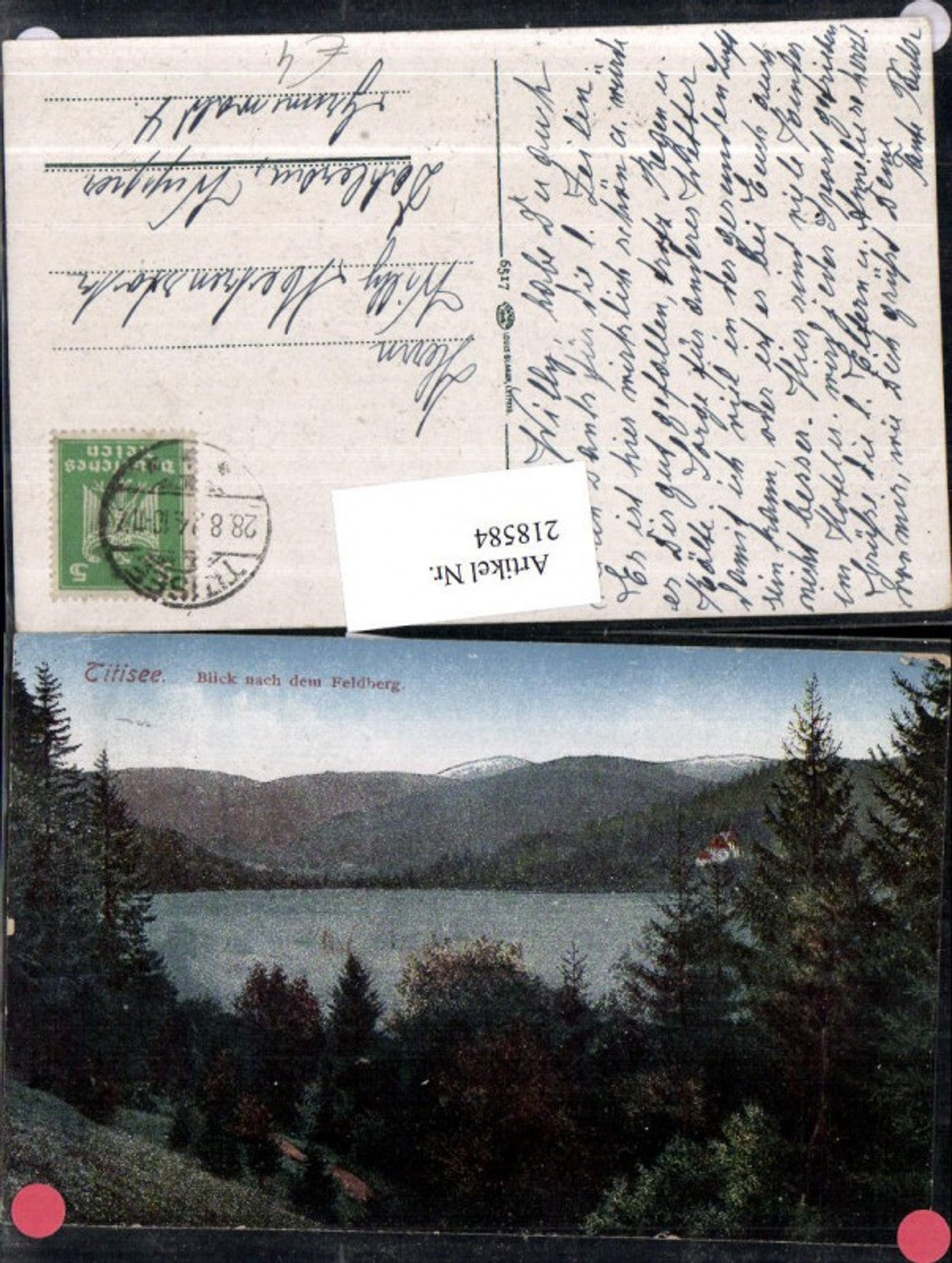 218584,Titisee See Blick nach d. Feldberg