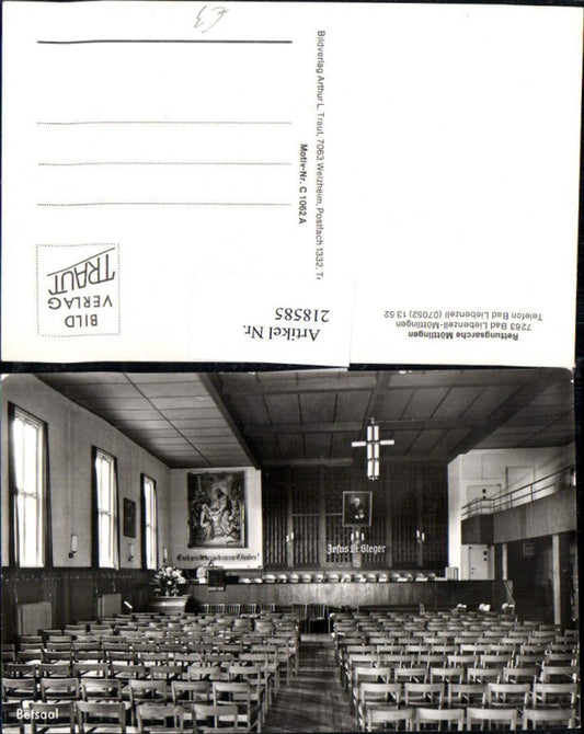 218585, Möttlingen Prayer Hall Interior View